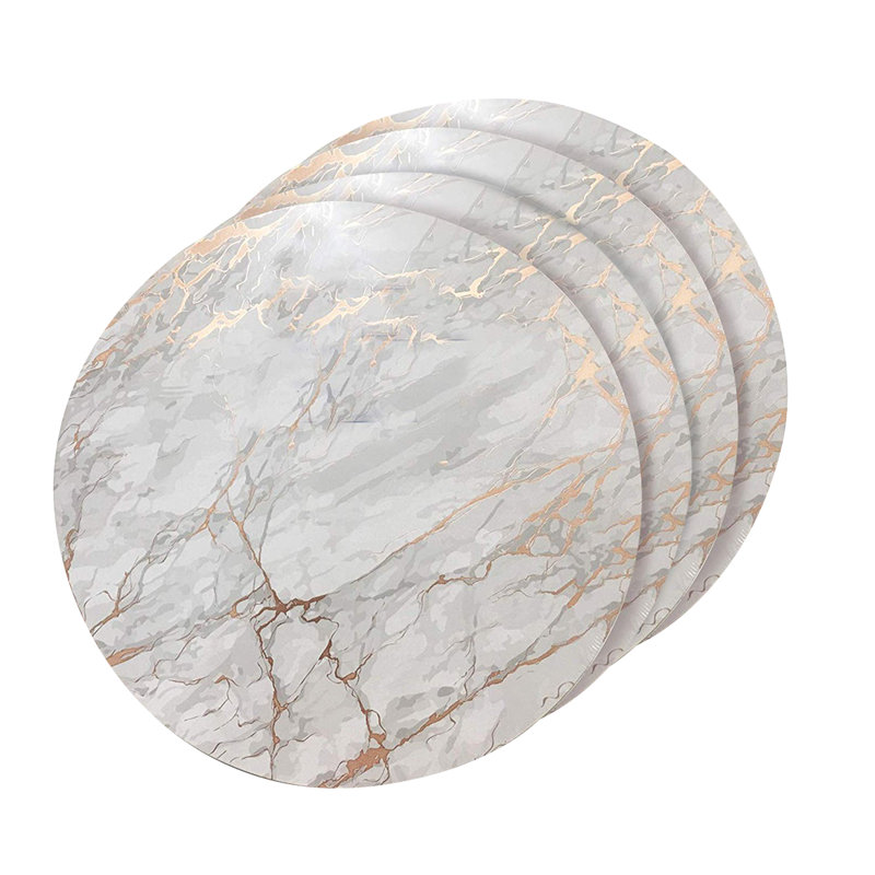 Everly Quinn Waubun Marble 15" Cork Placemat & Reviews Wayfair